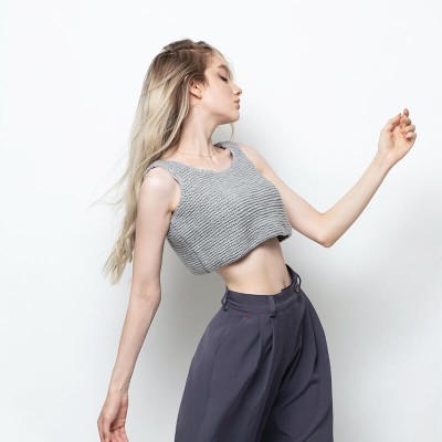 Spring and summer NEW dark department of sweet hot wind sling skirt organza skirt cold French dress female